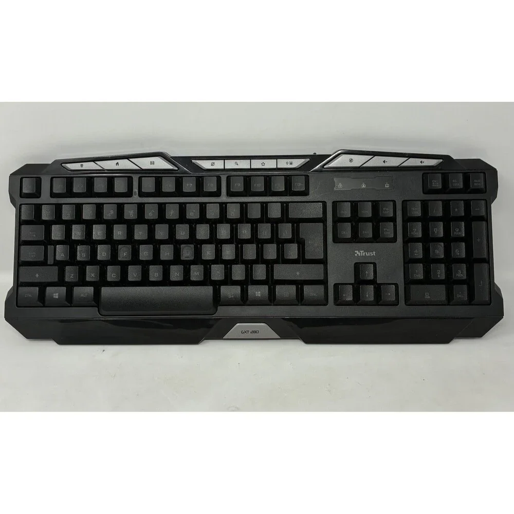 Trust GXT 280 - 21458 Backlit Color Wired Gaming Keyboard UK English USB Tested